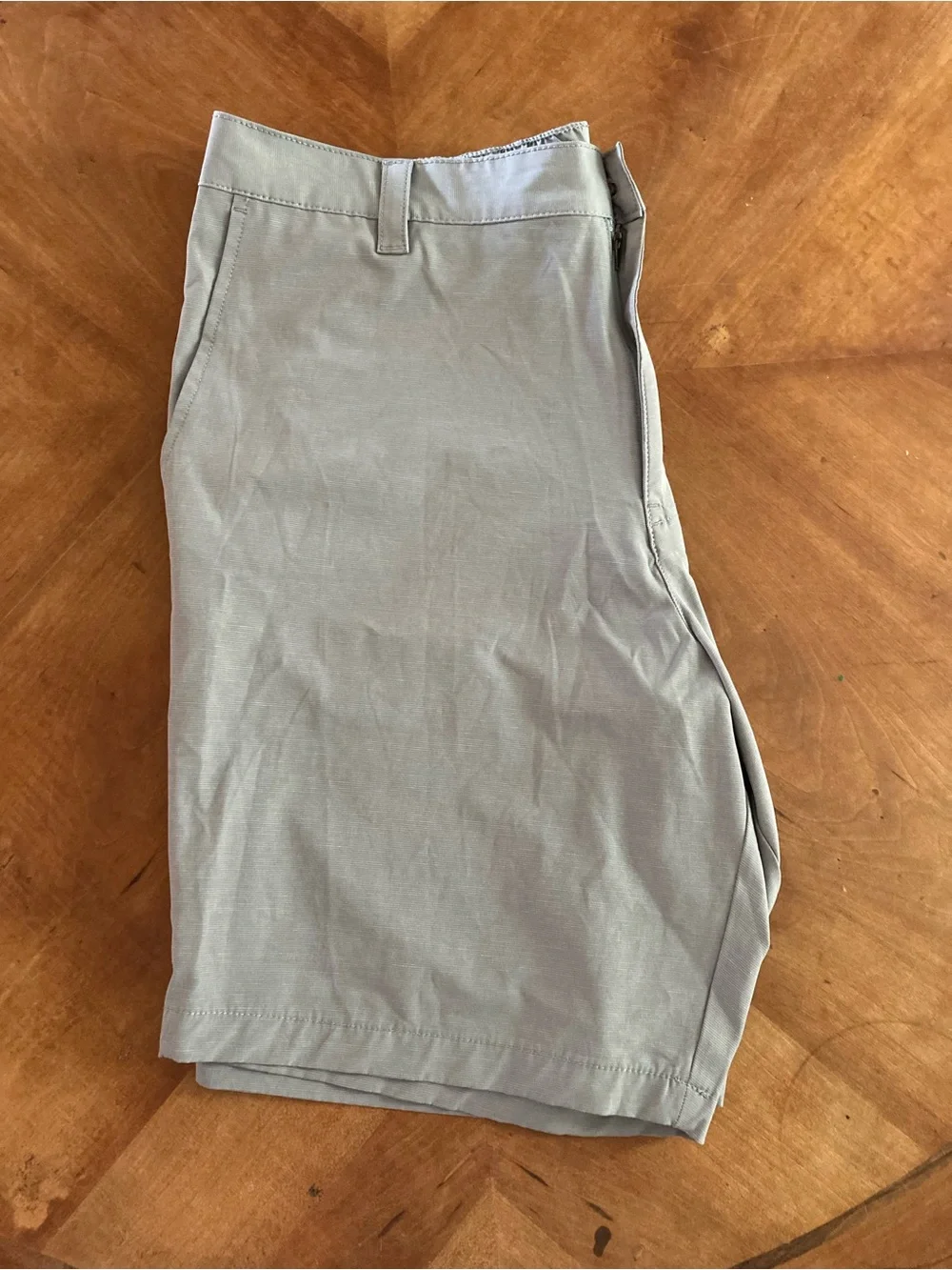 Banana Republic Light Gray Flat-Front Men's Shorts
